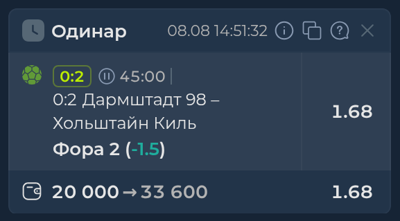 Изображение к прогнозу Дармштадт 98 — Хольштайн Киль