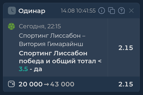 Изображение к прогнозу Спортинг Лиссабон - Витория Гимарайнш