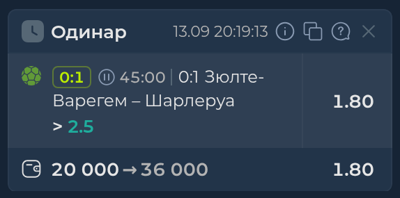 Изображение к прогнозу Зюлте-Варегем - Шарлеруа