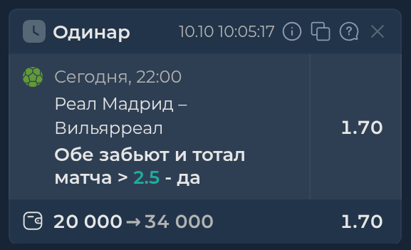 Изображение к прогнозу Реал Мадрид - Вильярреал